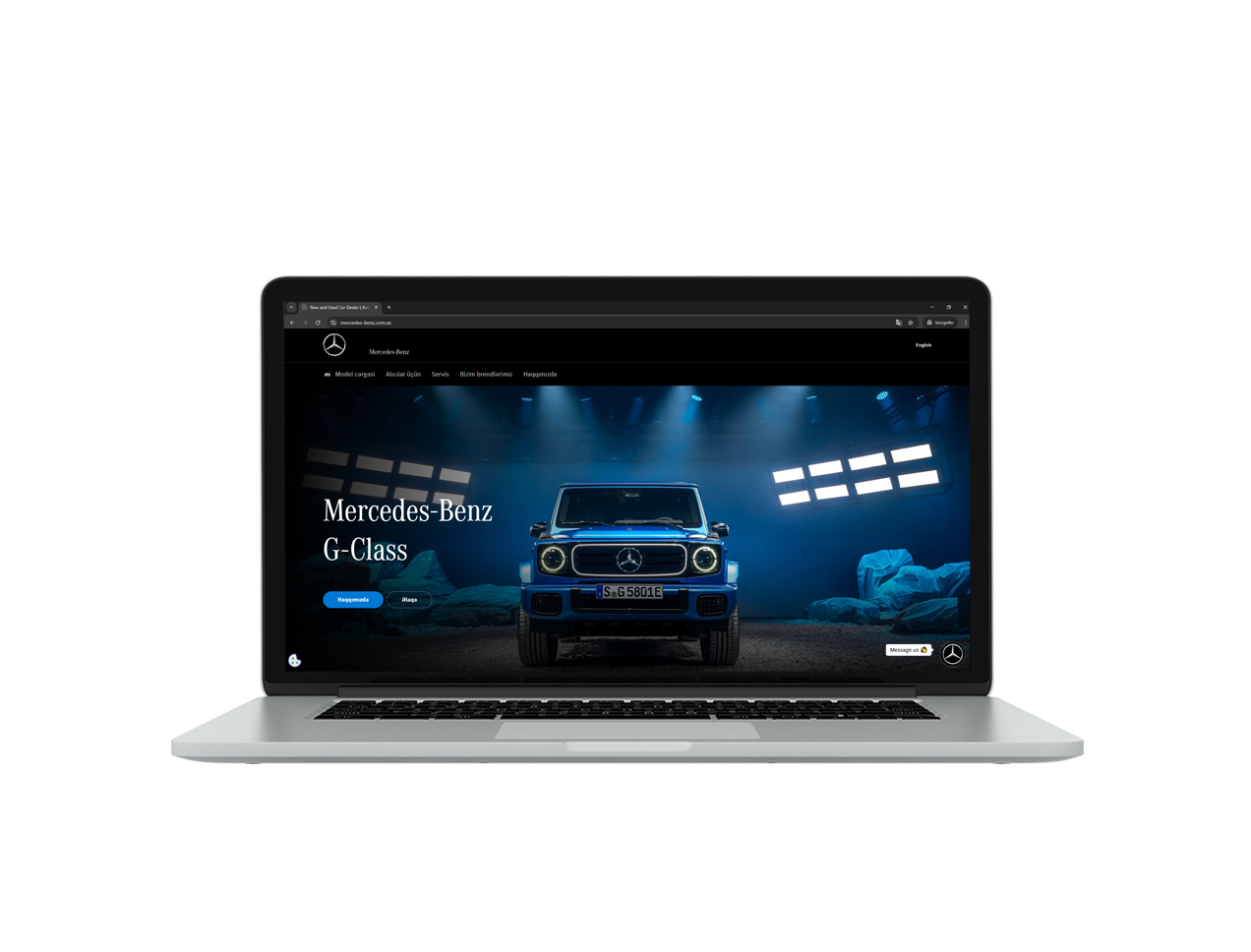 Mercedes-Benz üçün hazırladığımız veb sayt