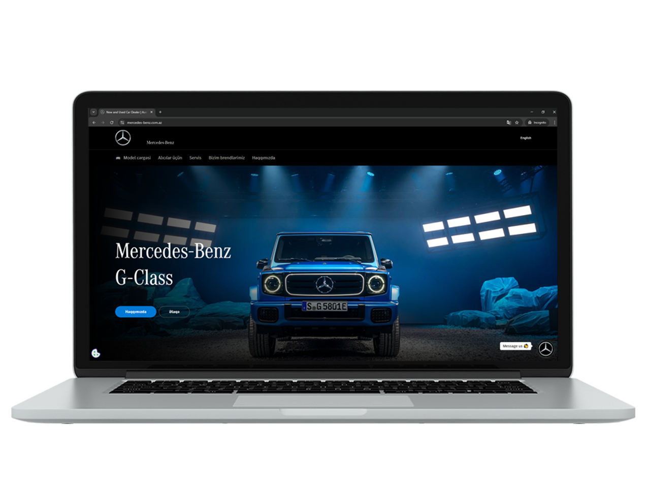 Mercedes-Benz üçün hazırladığımız veb sayt